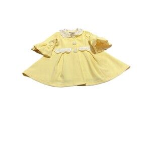 🌻Blueberi Boulevard Yellow Swing Coat Balloon Sleeves 6-9M EUC! 🌻